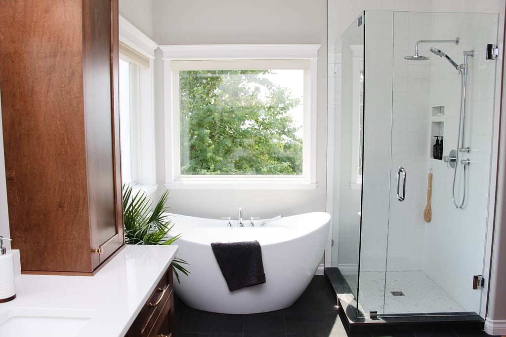 Ensuite with free standing tub