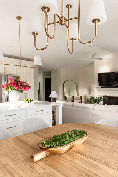 transitional open concept space