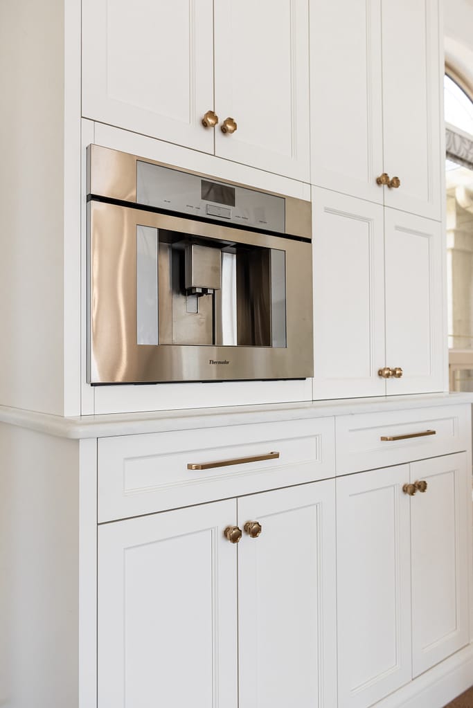 Coffee bar with built in Thermador coffee maker