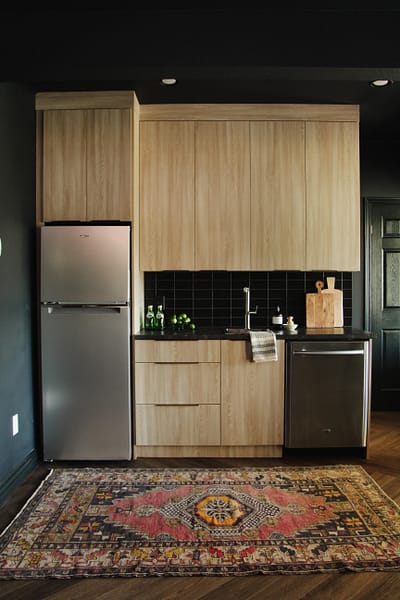 Basement bar for entertaining