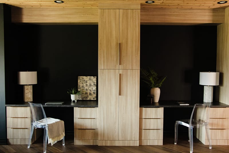 Moody Basement Office and Bar